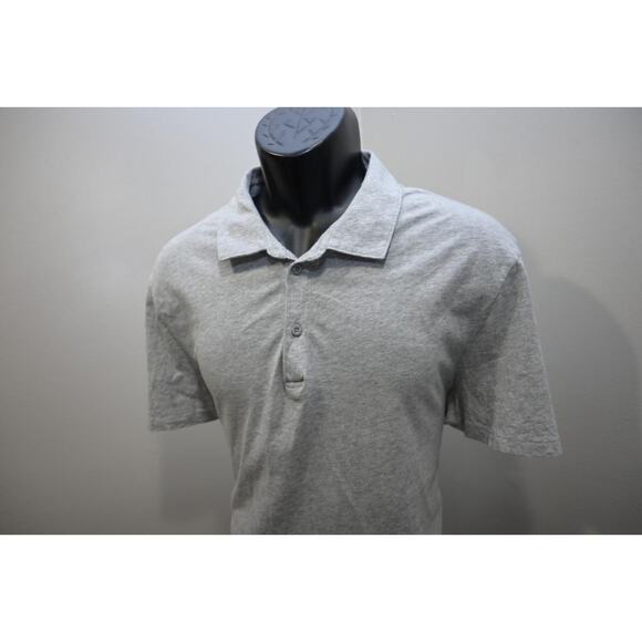 Armani Exchange AX Designer Polo Shirt Stretch Gray Short Sleeve Mens Size XL - Picture 3 of 7